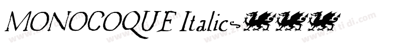 MONOCOQUE Italic字体转换